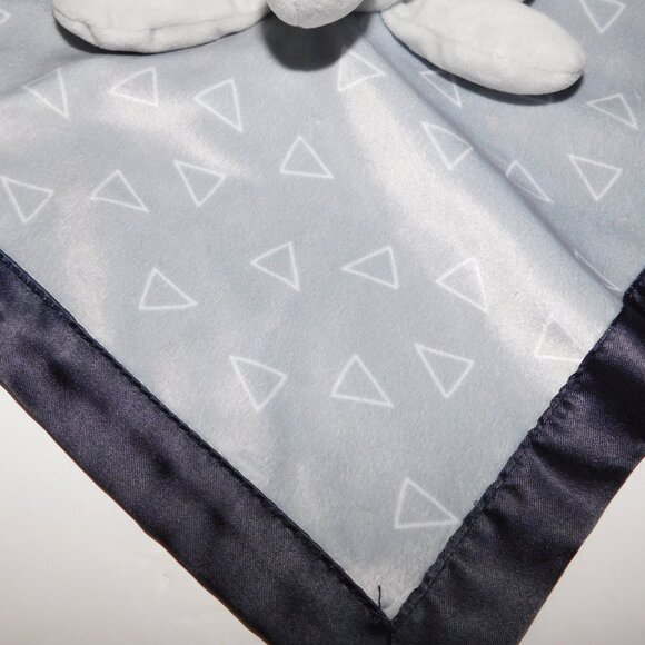 Child of Mine Carters Elephant Rattle Blue Gray Triangle Security Blanket - Picture 5 of 7